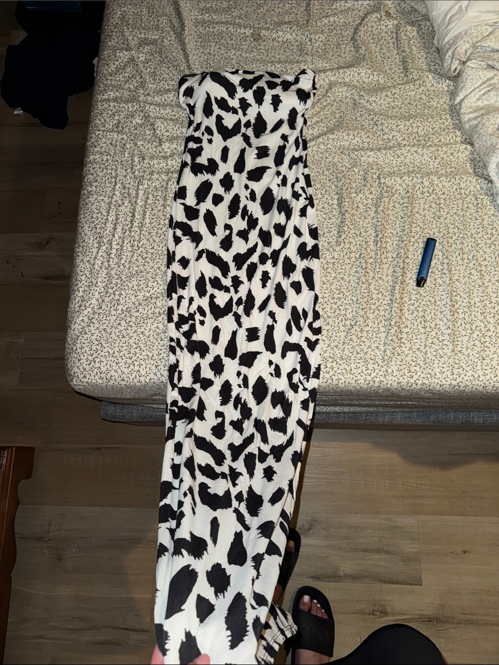 Black & White Animal Print Maxi Dress